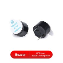 부져 경보3V 3.3V 5V 12V 24V 마그네틱 긴 연속 신호음 12MM 9.5MM 액티브패시브 피에조 버저 아두이노에, [13] 12x6.5mm-5V-active