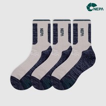 네파 몽옴브레 쿠션 미들삭스 차콜그레이 L 3팩 NPCMOMDL-CHGR3, 단품