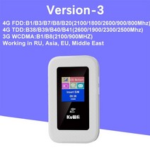 lte라우터 휴대용 와이파이 라우터 포켓파이 Kuwfi 4g 150mbps 모바일 핫스팟 rukoreabrazileu 용 미니 4g wi-fi 모뎀 sim 카드, 흰색 버전 3