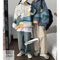 유유가가 남녀공용 공룡 박시 후드티