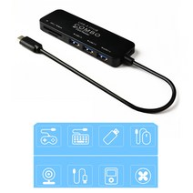 5인 1 울트라 슬림 데이터 허브 USB 플래시 드라이브 usb-c 타입 C-멀티 포트 pc용 3.0 TF 카드 리더 OTG, 한개옵션0