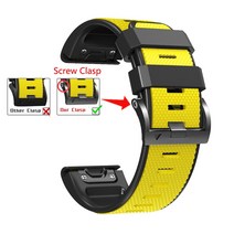 Garmin Descent G1 Solar Mk1 Mk2 Mk2i 시계대 스포츠 2 색 실리콘 방수 손목대 가민 Quick Fit 22mm 26mm 스트랩, #5