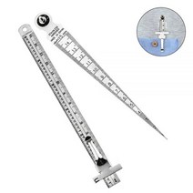 필러 게이지 세트 용접 테이퍼 갭 스테인레스 스틸 휴대용 깊이 눈금자 구멍 검사 도구 측정, 한개옵션0