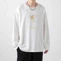 자칠 남성용 라운드 프린팅 티셔츠