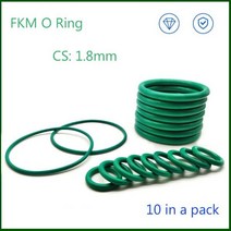 CS 불소 고무 씰링 O링 FKM 오일 씰 워터 개스킷 와셔 ID 1.6mm-40mm 팩 당 10 개 1.8mm, 10 Pieces, ID 3.75, 10개