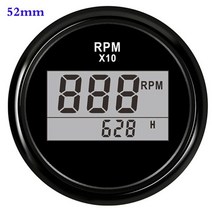 타코미터 RPM 속도 측정기 8000 rpm 보트 rpm 타코 아워 미터 85mm 해양, 52mm 직경 10억