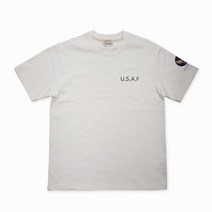 그롭스 US AIR FORCE 반팔 티셔츠(아이보리) 반팔티 M~L 밀리터리 캐주얼 반팔 티셔츠 아이콘