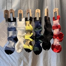 다나와양말 여성용 골지 스트라이프컬러 패션양말