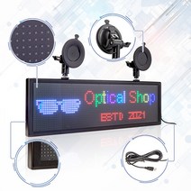led 전광판 네온 라인조명 미니 광고판 12V 자동차 LED 디스플레이 P5 조명 스크린 RGB 풀 컬러 사인 보드 와이파이 프로그래밍 가능한 스크롤 메시지