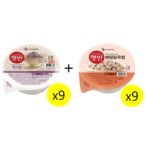 햇반 흑미밥 210g 9개 + 매일 집곡밥 210g 9개 총 18개 기획제품, 2묶음