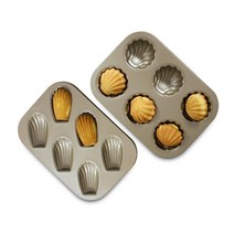 베이킹도구 몰드 마들렌틀 팬 홈베이킹 제과제빵 6구, 1-마들렌틀-골드6구