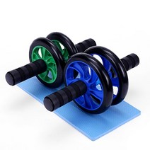 남자 뱃살빼는기계 앱롤아웃 집에서할수있는운동기구 듀얼바퀴복근운동기, 그린