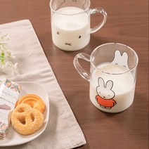 Miffy miffy 내열 유리 머그잔 330ml 4개 세트, 유령 미피(1849750) _셀피미피(1849700)