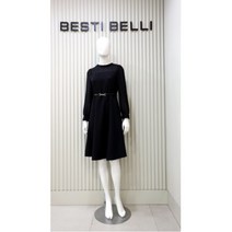 베스띠벨리 W몰 베스띠벨리 BBEOAC25020 레이스 배색 밸트 원피스