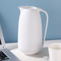 보온 보냉 가정용 식당 주전자 테이블팟 1L 손잡이 커피 핸들 텀블러, 화이트 보온병-1000ML
