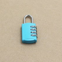자물쇠 3 다이얼 숫자 암호 조합 여행 가방 수하물 금속 코드 잠금 미니 키 도난 방지 장치, [05] 하늘색