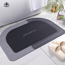 메모리기능 물기흡수 화장실발수건 가게발매트 오피스텔 욕실 발판 베란다 바닥깔판, 1개, 반원