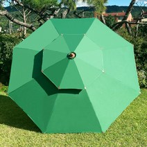 미엔우드 야외 원목 평상 실내 원목 테이블 데크 정자 DIY 조립식 무도색 595x595, 녹색, 튼튼파라솔, 일반형(2400mm)