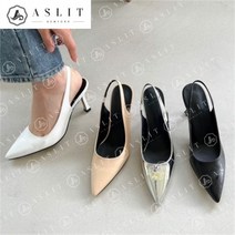 [애슬릿] 스틸레토 하이 힐 여성 베이직 심플 슬링백 8cm (8227845)