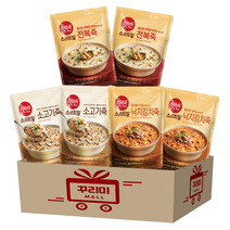[꾸리미] 햇반 소프트밀 전복죽 420g x 2개 + 소고기죽 420g x 2개 + 낙지김치죽 420g x 2개, 세트