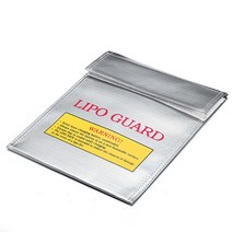 RC 부품 180X230mm 230X300mm 드론 리포 배터리 가방 방폭 가드 보관 안전 RC 비행기 헬리콥터 FPV, 01 1PC Silver 180X230mm
