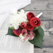분위기깡패 미니 추모꽃다발 납골당 꾸미기 꽃장식조화 부토니에 성묘 추모꽃, 02_오렌지 단풍 데이지, 불필요, L 사이즈