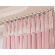 하나인테리어 프린세프 레이스 암막커튼 1P 핀형(레일형)