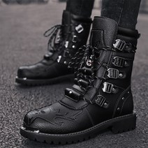 BRANY워커부츠 남 잉글리시 롱부츠 카고부츠 라이더 라이더 가죽부츠 겨울부츠 남자화 빅사이즈 기모