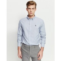 21FW [populet]네이비 버튼다운 면 긴팔캐주얼셔츠 WHSH1D403N2