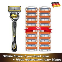 Gillette-퓨전 5 프로쉴드 용 면도날 카세트 기계 교체 헤드 남성용 수동, Option5