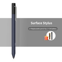 Surface Pro7 Pro6 Pro5 Pro4 Pro3 태블릿 용 액티브 스타일러스 펜 Microsoft Go 스마트펜, 검정과 파랑