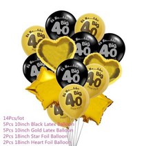 포토부스대여 40 년 생일 풍선 배너 소용돌이 나선형 장식품 사진 부스 촬영보조용품, 14개, 14개