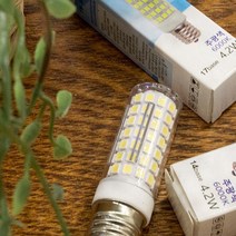 LED 콘벌브 4.2W 미니 콘램프 다마 옥수수 전구, E17, 주백색(아이보리빛)