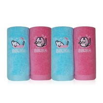 캐릭터 뿌카 30수 세면타올 모임 단체 선물용 돌답례품 수건답례품 기념타월 자수 수건제작, 핑크