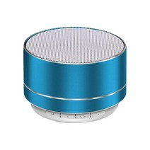 A10 무선 블루투스 스피커 소형 스틸 건 서브 우퍼 휴대용 미니 기프트 카드 스피커, Blue