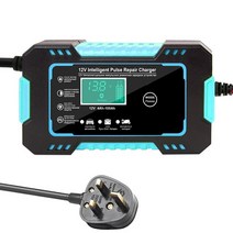 자동차 배터리 충전기 1224V 8A 터치 스크린 펄스 수리 LCD 오토바이 납 산성 Agm Gel Wet, CHINA_UK Plug