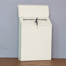 인테리어 예쁜 전원주택 택배함 스탠드 우편물 주택 디자인 엔틱 단독주택 야외 고급 미니 소리함 우편함 우체통 잠금 장치가있는 유럽식 철 사서함 미국 벽걸이 형 사서함 제안 상자, 하얀