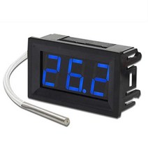 검전기 테스터기 XH-B310 12V LED 디지털 디스플레이 온도 측정기 K 타입 R06 스틱 열 전대 테스터, 02 파란