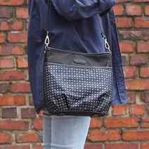 [란체티] 알레시 여성 패턴 가벼운 크로스백 데일리백 LC-1301500 BLACK