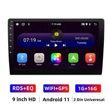 차량위치추적기 소형위치추적기 배회감지기 안드로이드 11 더블 딘 73939 2.5d hd 터치 스크린 gps autoradio 자동차 mp5 플레이어 자동차 스테레오 gps, 9인치 안드로이드 11