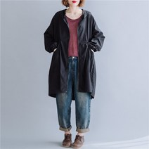 베리위시 캐쥬얼 블랙 여성 야상자켓 바람막이점퍼 여자야상 빅사이즈여성 아우터