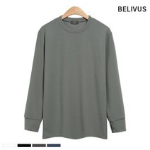 빌리버스 남자 티셔츠 BCM005 무지티 라운드 긴팔티