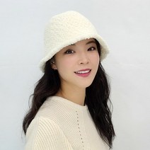 가을 겨울 뽀글이 니트 벙거지 모자 남자 여자 남녀공용 기본 버킷햇