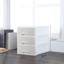 JINGHENG 이동 투명 아크릴 서랍 리빙 예쁜 소품 다용도 케이스 보관함 사무실 수납장 서랍장, 카키 라지 3 층