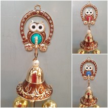 시떼몰 말발굽 편자 말편자 부엉이 현관문종 풍경 종 도어벨, 초록