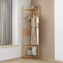 튼튼한 스탠드 행거 드레스룸 옷걸이 이동식 미니 바지 옷가게 인테리어 베이직 모던, 골드에디션 수납형