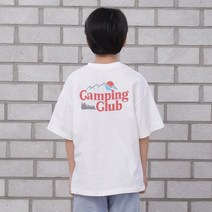 크로젬 주니어 남녀공용 캠핑 클럽 오버핏 반팔티 CRZSTSJ 236