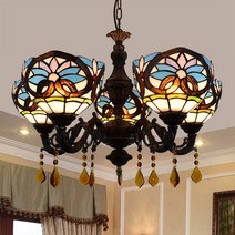 유럽풍 빈티지 티파니 스테인드글라스 거실 레스토랑 침실 바 지중해 5마리 물, 옵션31