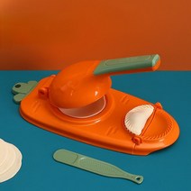 만두기계 만두제조기 만두빚는기계 성형기 설날 떡국 2In 1 수동 만두 반죽 프레스 도구 DIY 메이커 금형, 01 2 in 1 Orange