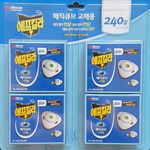 에프킬라 매직큐브 리필 30일x8개 모기약 교체용 모기매트 전기훈증살충기 전자모기향 교체, 3세트